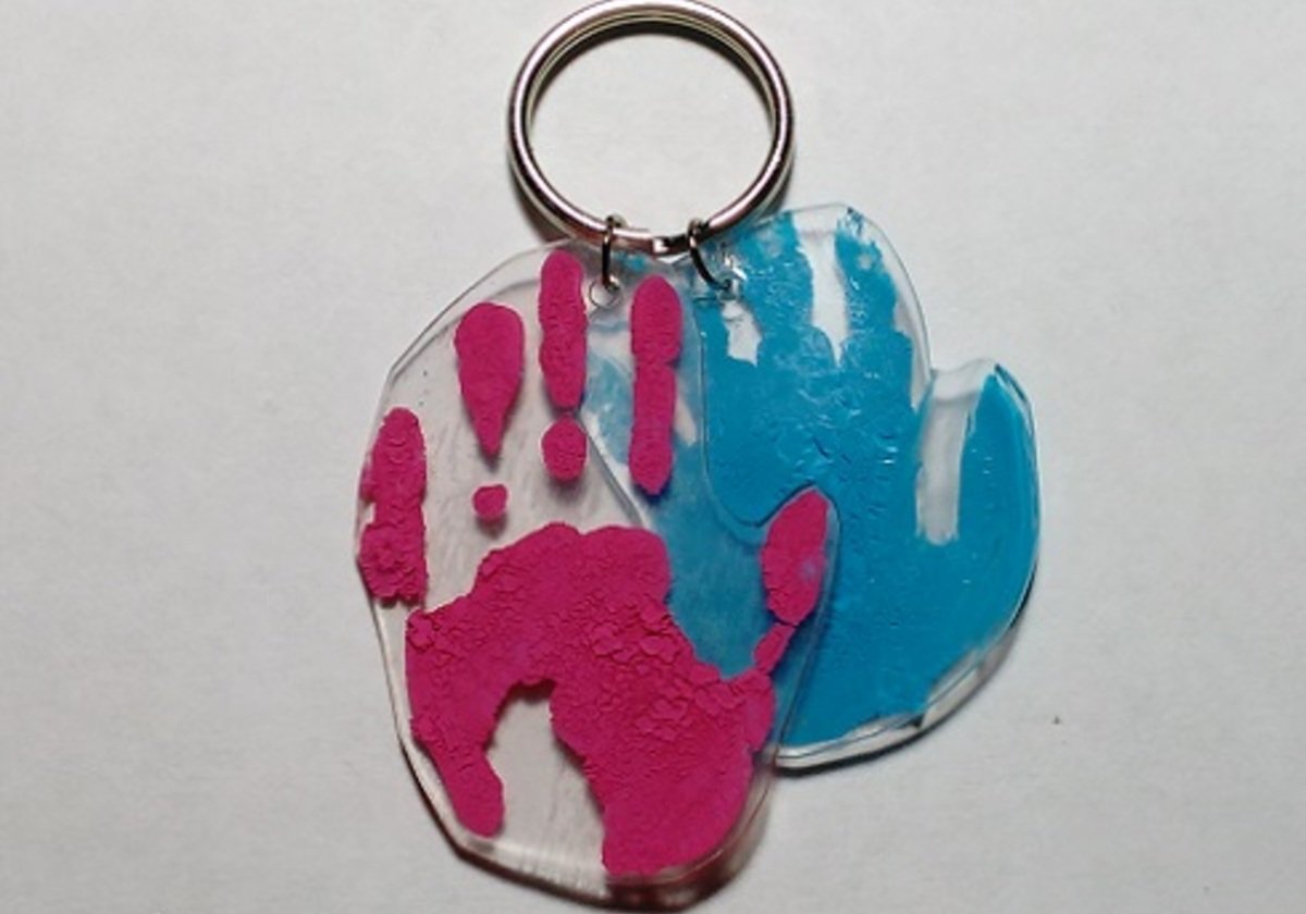 Handprint hot sale keychain diy