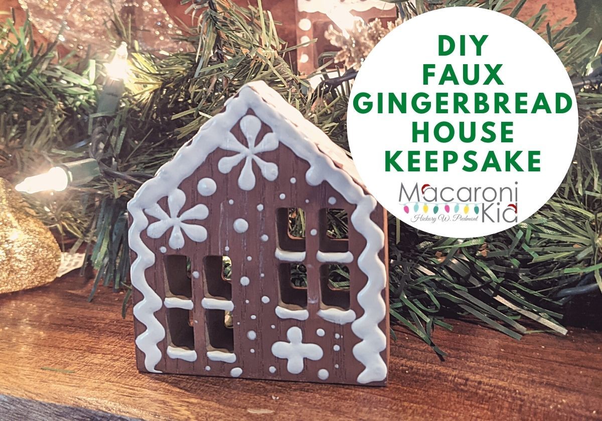 DIY Fake Frosting for our wooden gingerbread houses !! #christmastikto