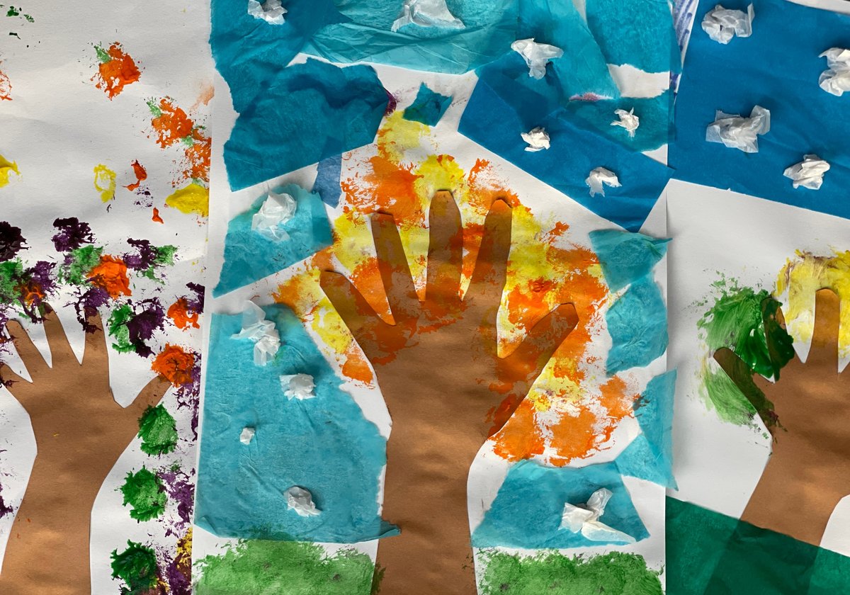 Fingerpaint Fall Tree, Kids' Crafts, Fun Craft Ideas