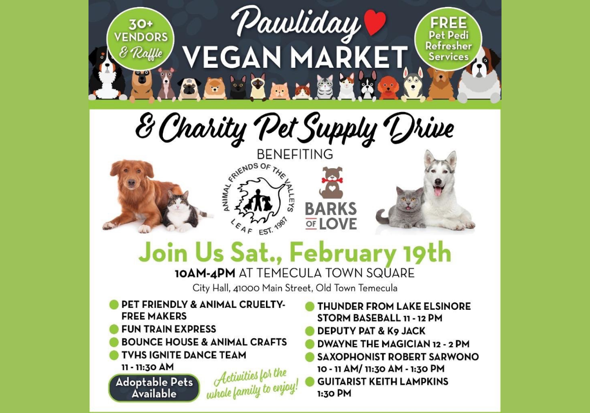 Celebrate National Pet Day at the Pawliday Vegan Market on Feb