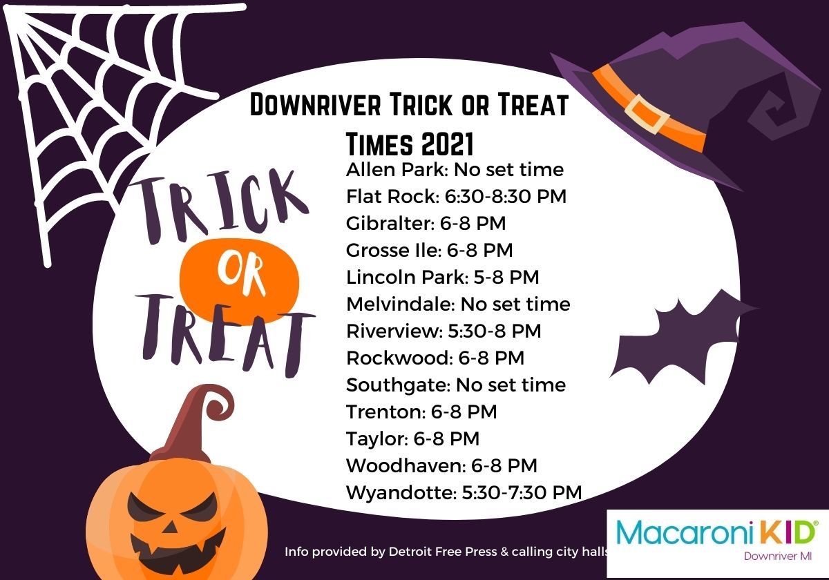 Downriver Halloween Trick or Treating Times Macaroni KID Downriver