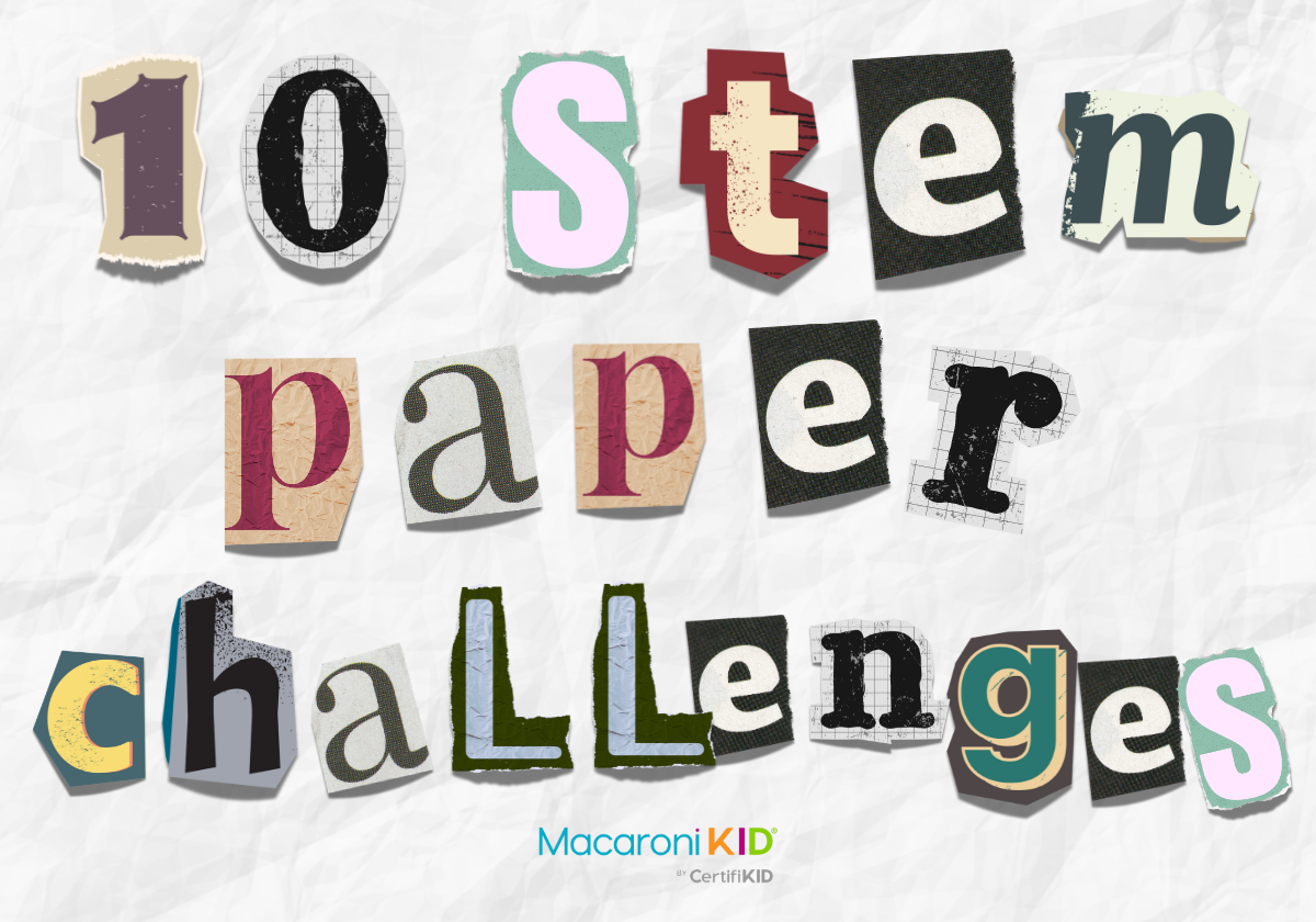 AtHome STEAM Fun 10 Paper Engineering Challenges for Kids Macaroni