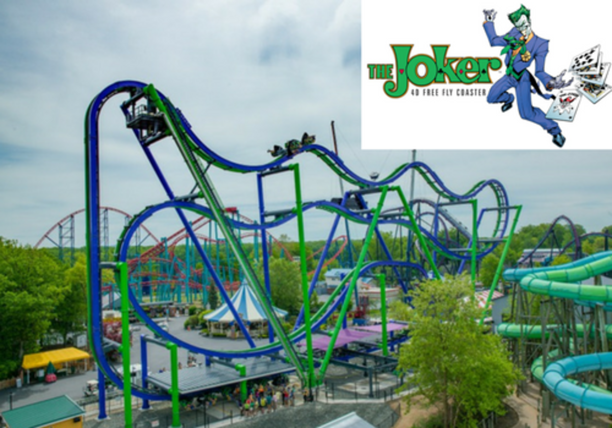 First Ride on THE JOKER 4D Coaster at Six Flags New England