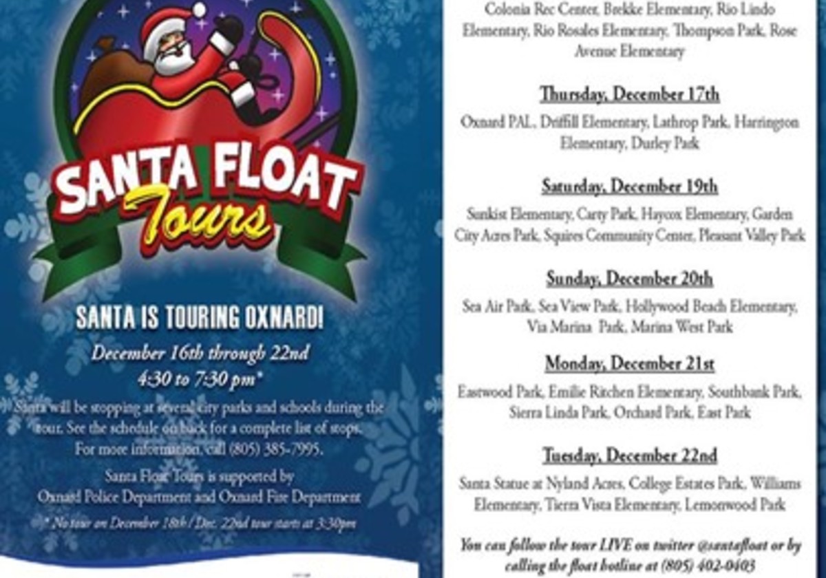 OXNARD SANTA FLOAT TOUR STARTS DECEMBER 16 Macaroni Kid Camarillo