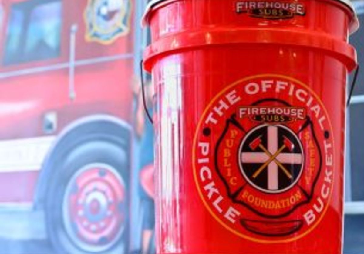 You can buy the empty pickle 5 gallon buckets from Firehouse Subs