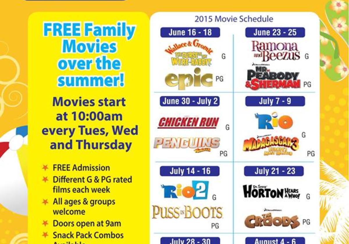 FREE SUMMER MOVIE Series @ Chartiers Valley Stadium 18 | Macaroni KID ...