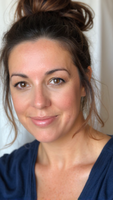 Becky Everett Susko in a Casual Mom Bun