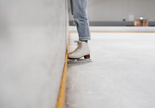 legs, ice, skates, ice skating, single person,
