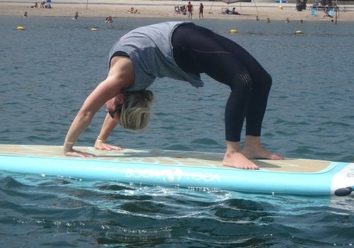 Yoga on a Stand up paddleboard in Marina Del Rey