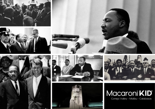 Multiple black and white images Martin Luther King Jr.