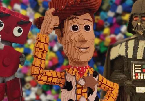 woody from toy story made out of lego bricks