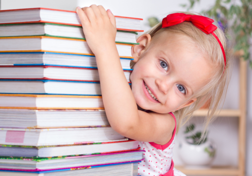 girl with books