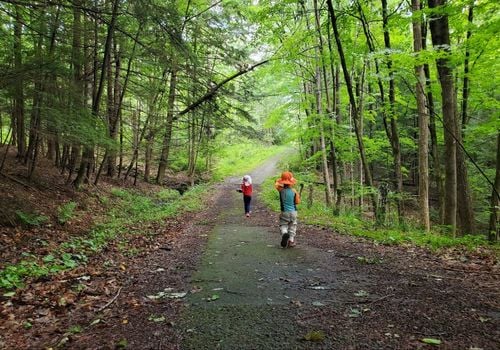 Kids hiking at IBM Glen in Endicott NY