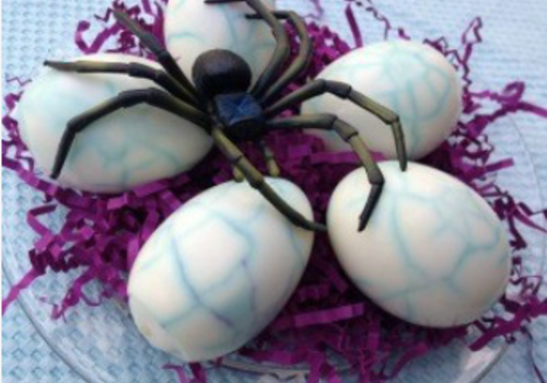 Halloween Spider Web Eggs
