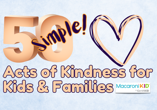 a list of 50 simple acts of kindness for kids and families