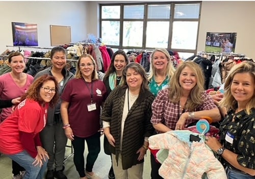 Volunteers at GRACE. Image left->right: Cherie Everts, Anita Tung, Dara Diamant, Lillian Churn, Alba, Amanda Parrish Block, Gwen Riddick, Christy Keltz, Ilyse DiChiara, Christine Semcer