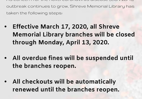Shreve_Memorial_Library_Closures