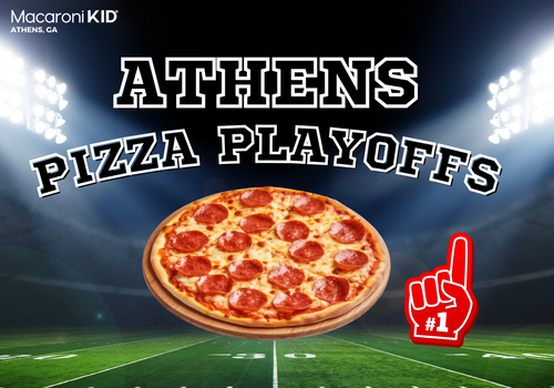 football stadium background with pizza and foam finger clipart