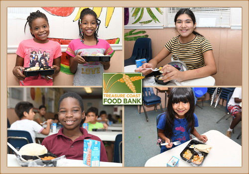 Kids enjoying the Treasure Coast Food Bank's Summer Meals Program