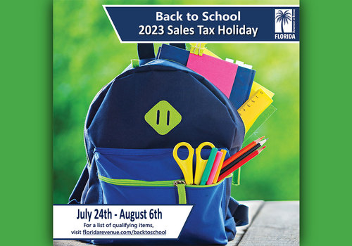 Florida Department of Revenue 2023 Back to School Sales Tax Holiday
