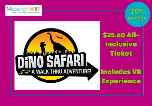 Save 20% Dino Safari Walk Thru Adventure, virtual experience, $25.60 all-inclusive ticket
