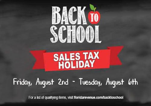 2019 Back to School Sales Tax Holiday