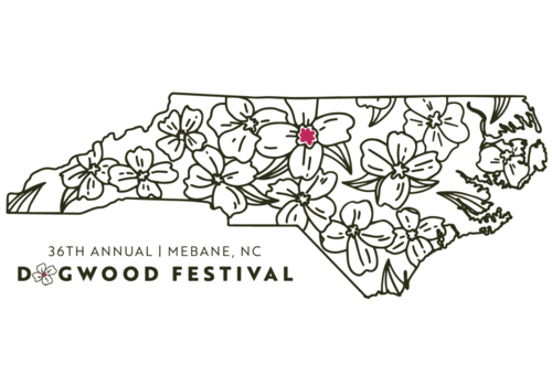 36th Annual Mebane Dogwood Festival Logo