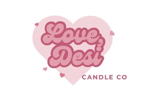 Love, Desi Candle Co. Heart logo