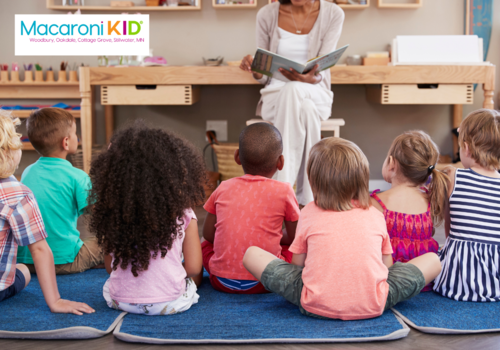 Kids sitting and listening to a story being read