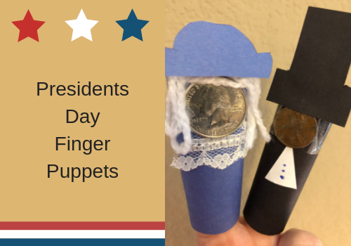 President finger puppets for kids to make for Presidents Day