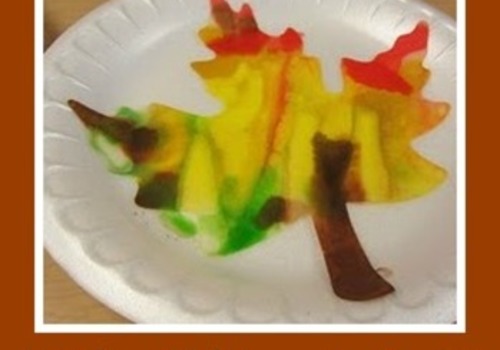 Fall leaf watercolor craft project for kids