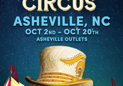 Sign for the Circus coming to Asheville