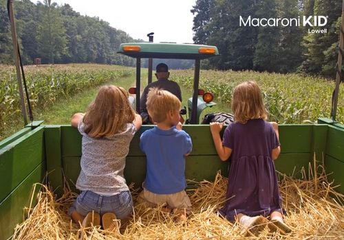 Children on a hayride