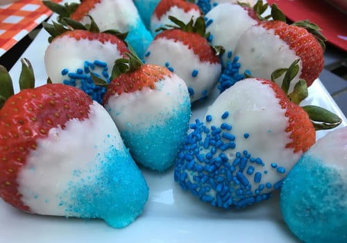Patriotic Stawberries for holiday parties