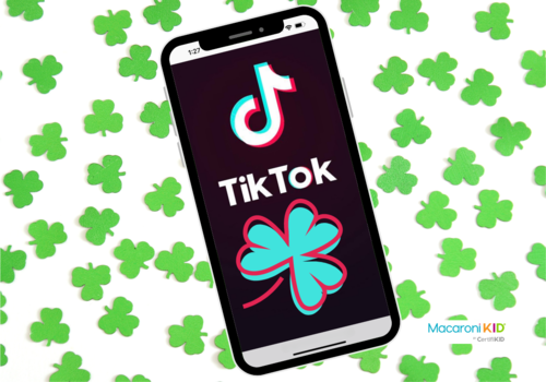 TikTok, with St. Patrick's Day imagery