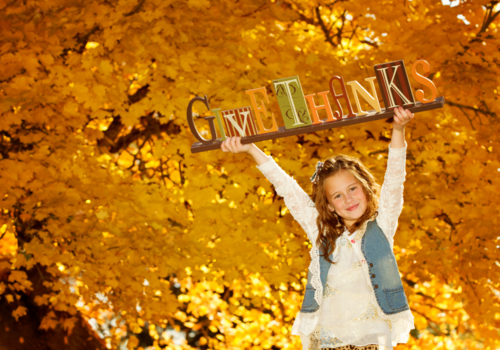 girl, child giving thanks