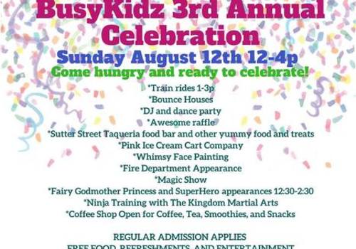 Busy Kidz Celebration August 12 2018 12-4pm