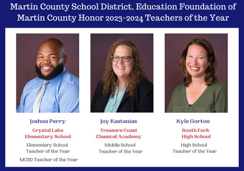 Martin County School District 2023 Teachers of the Year