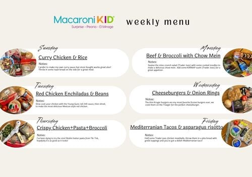 weekly menu