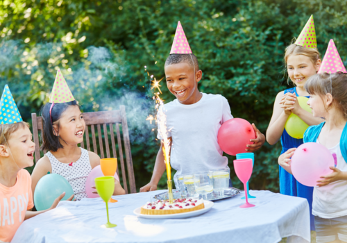 Kids Smiling at a birthday party