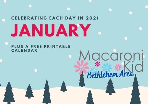 free printable January calendar