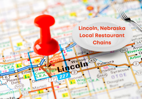 Paper map with Lincoln Nebraska Highlighted
