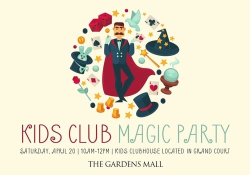 Magic Party at The Gardens Mall Kids Club