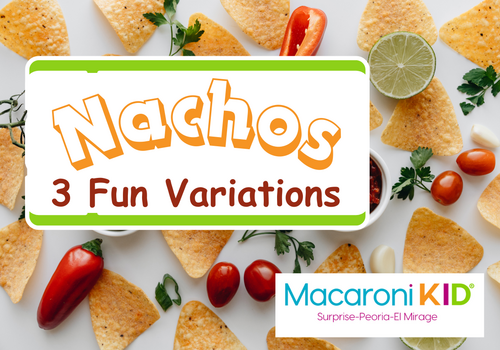 Nacho components scattered on a white background with article heading overlaid