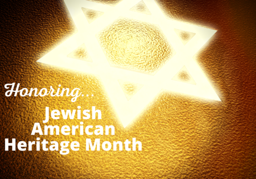 Star of David with words Honoring Jewish American Heritage Month