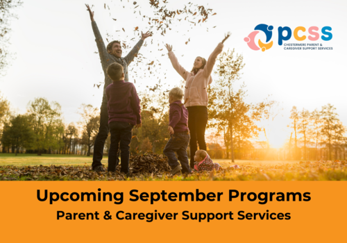 September Programs with Parent & Caregiver Support Services