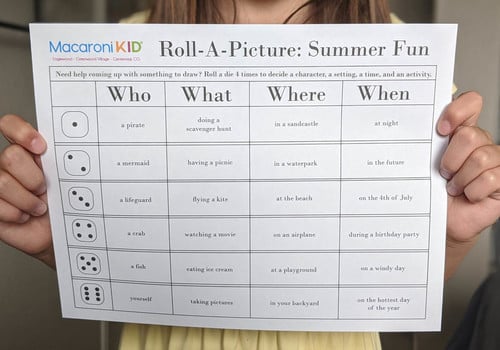 Roll a picture: summer fun with dice