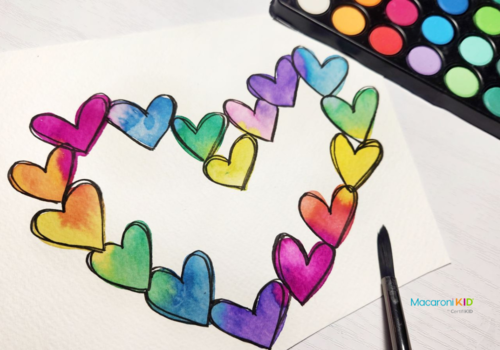Watercolor heart, created by Essy Chen