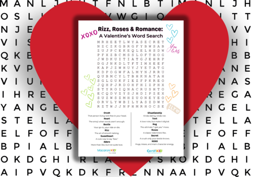 Valentine Word Search for Tweens and Teens