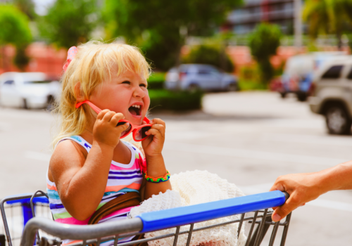 Child in Shopping Cart
